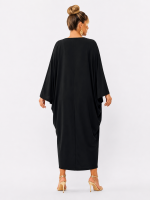 Maxi Φόρεμα Super Jersey με Εντυπωσιακό Μοτίφ