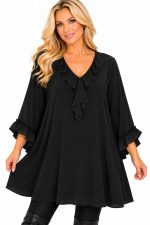 Μπλούζα Super Jersey με Βολάν σε 4 Χρώματα