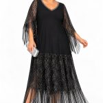 Βραδινό Φόρεμα Ελληνικής Βιοτεχνίας Black & Silver