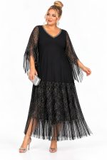 Βραδινό Φόρεμα Ελληνικής Βιοτεχνίας Black & Silver